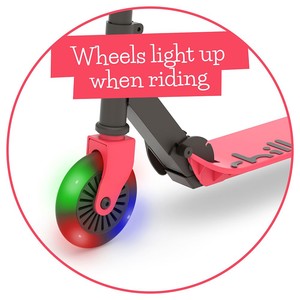  Flexxi Glow - Işıklı Katlanabilir 2 Tekerlekli Scooter - Coral